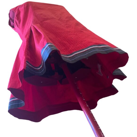 SKUNKFUNK Betolatza Asymmetrical red short dress with blue details Size 4 medium - Picture 4 of 11